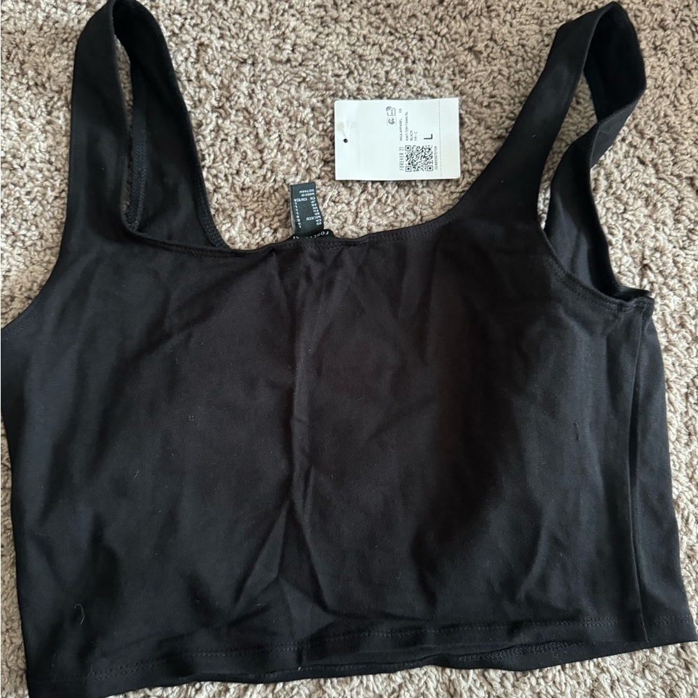 FOREVER 21 black atletic tank top NWT size large - Picture 3 of 5